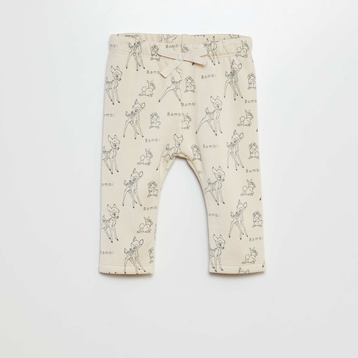 Disney Bambi lightweight sweatshirt fabric leggings WHITE