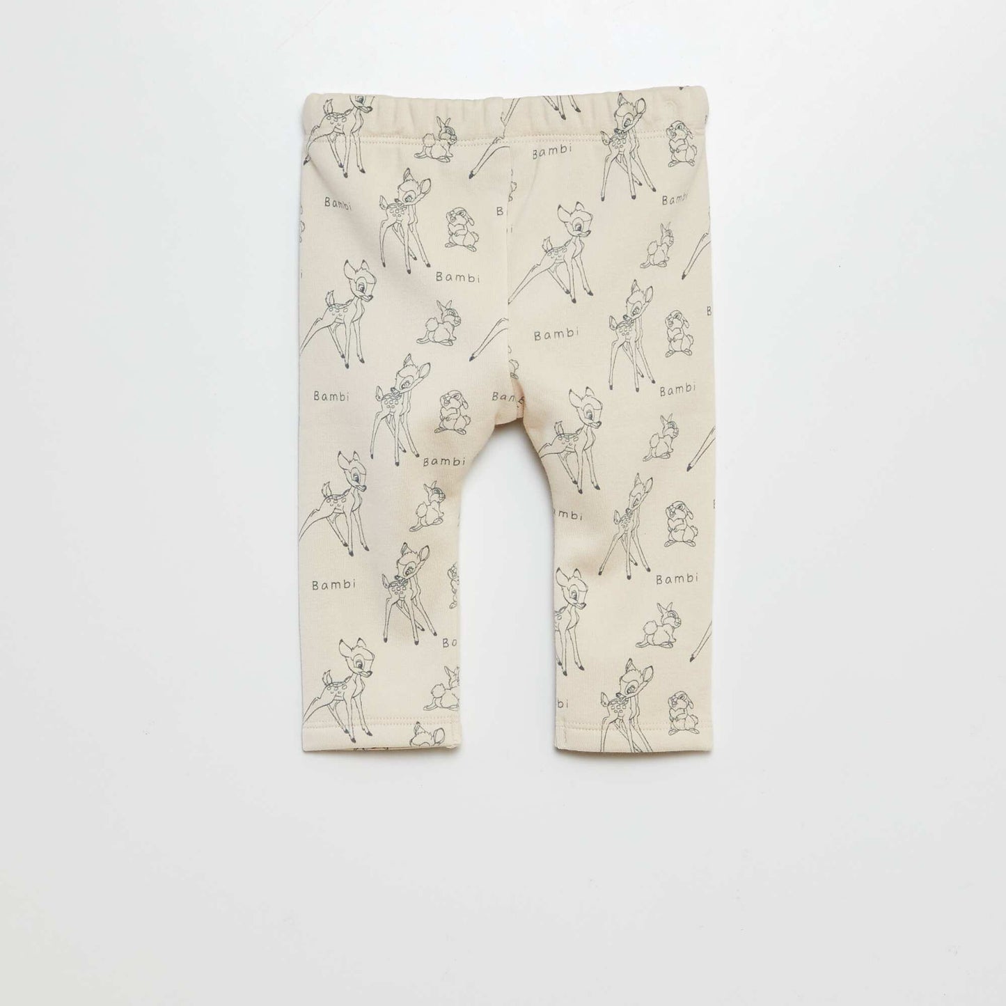Disney Bambi lightweight sweatshirt fabric leggings WHITE