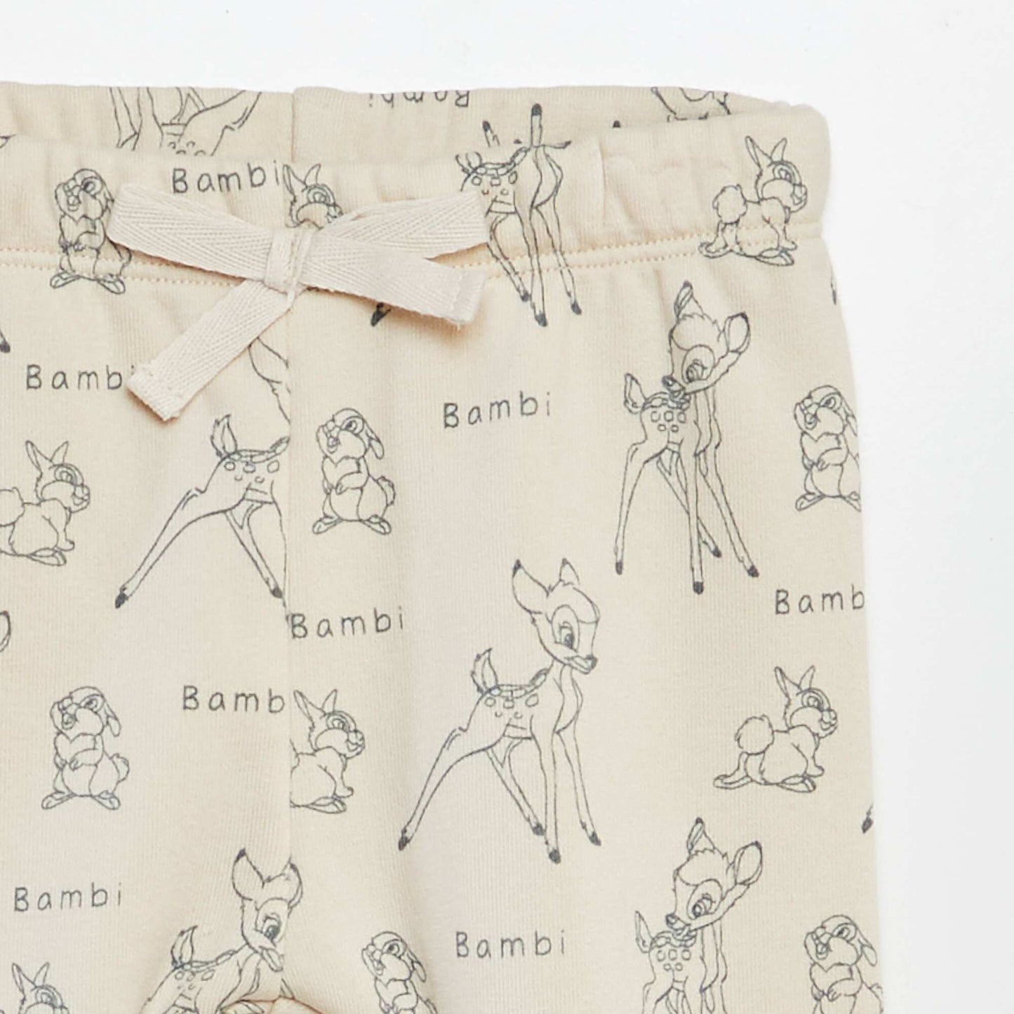Disney Bambi lightweight sweatshirt fabric leggings WHITE