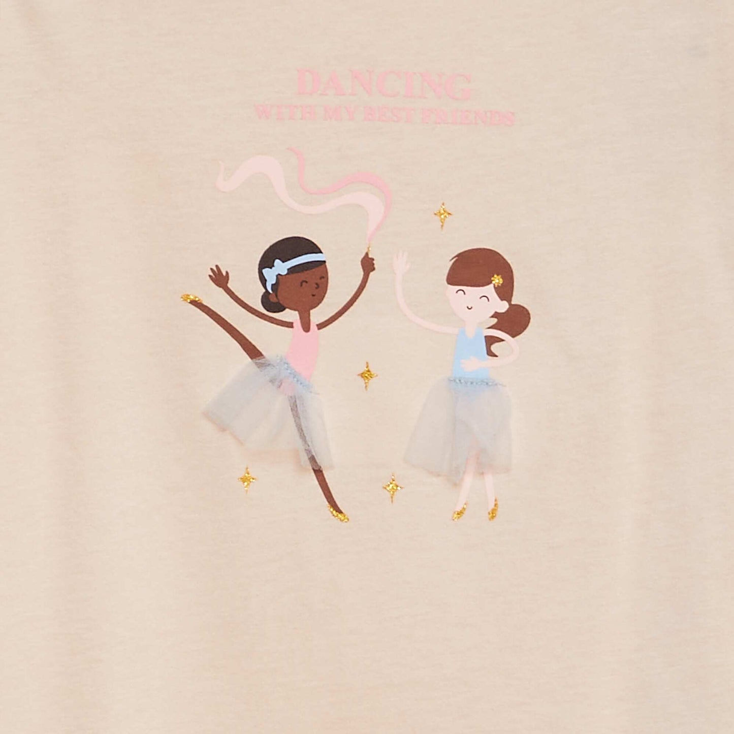 تي شيرت جيرسي مطبوع بأكمام طويلة وتصاميم أنيقة باللون الوردي