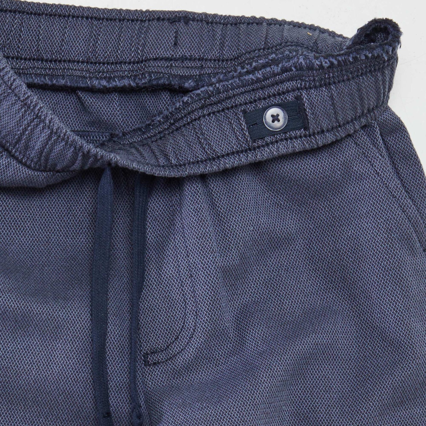 Herringbone trousers with flap pockets BLUE
