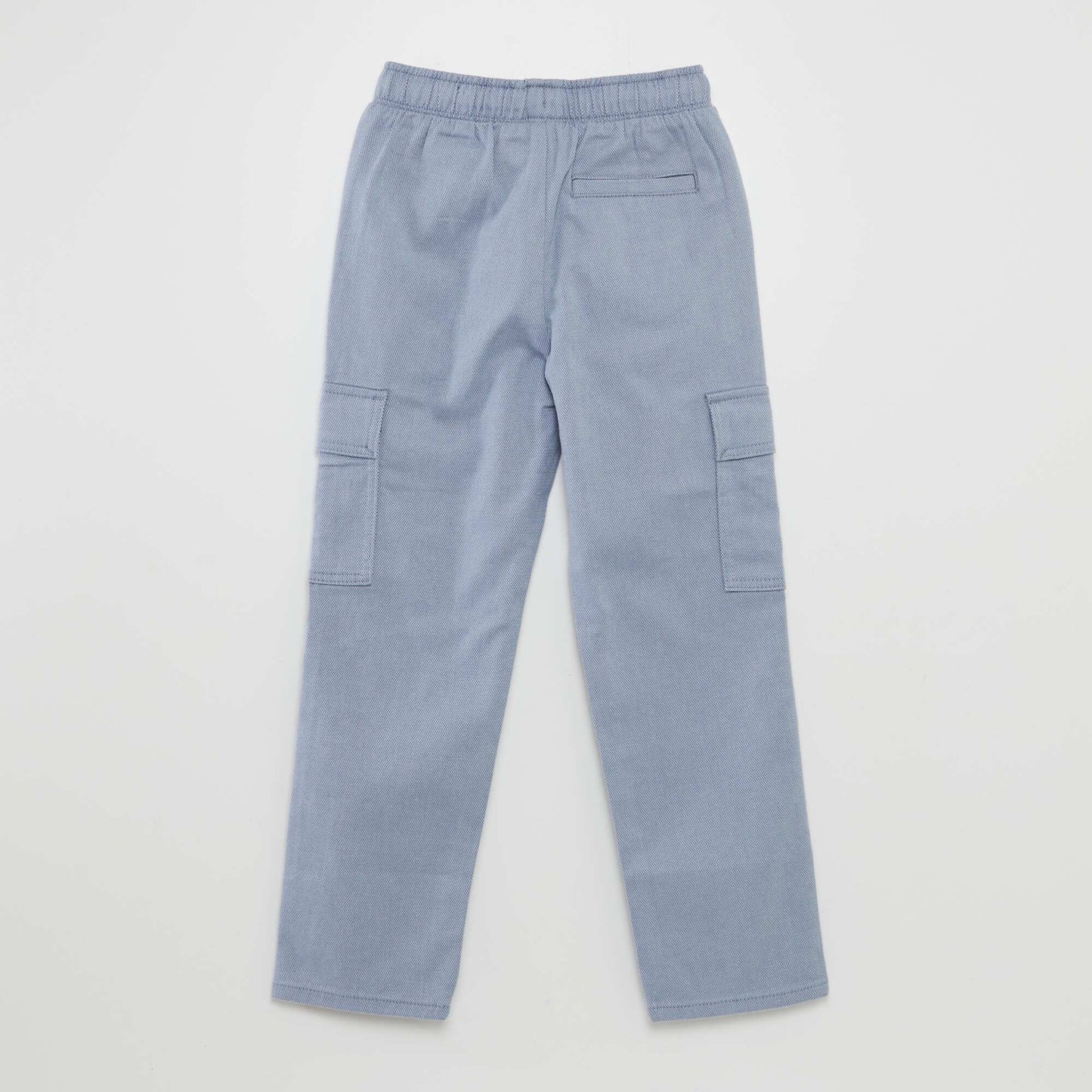 Herringbone trousers with flap pockets BLUE