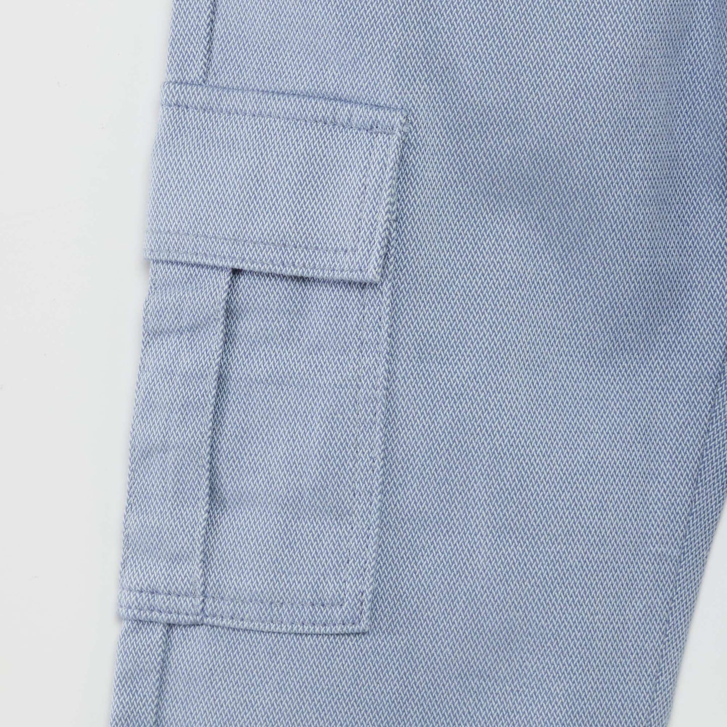 Herringbone trousers with flap pockets BLUE