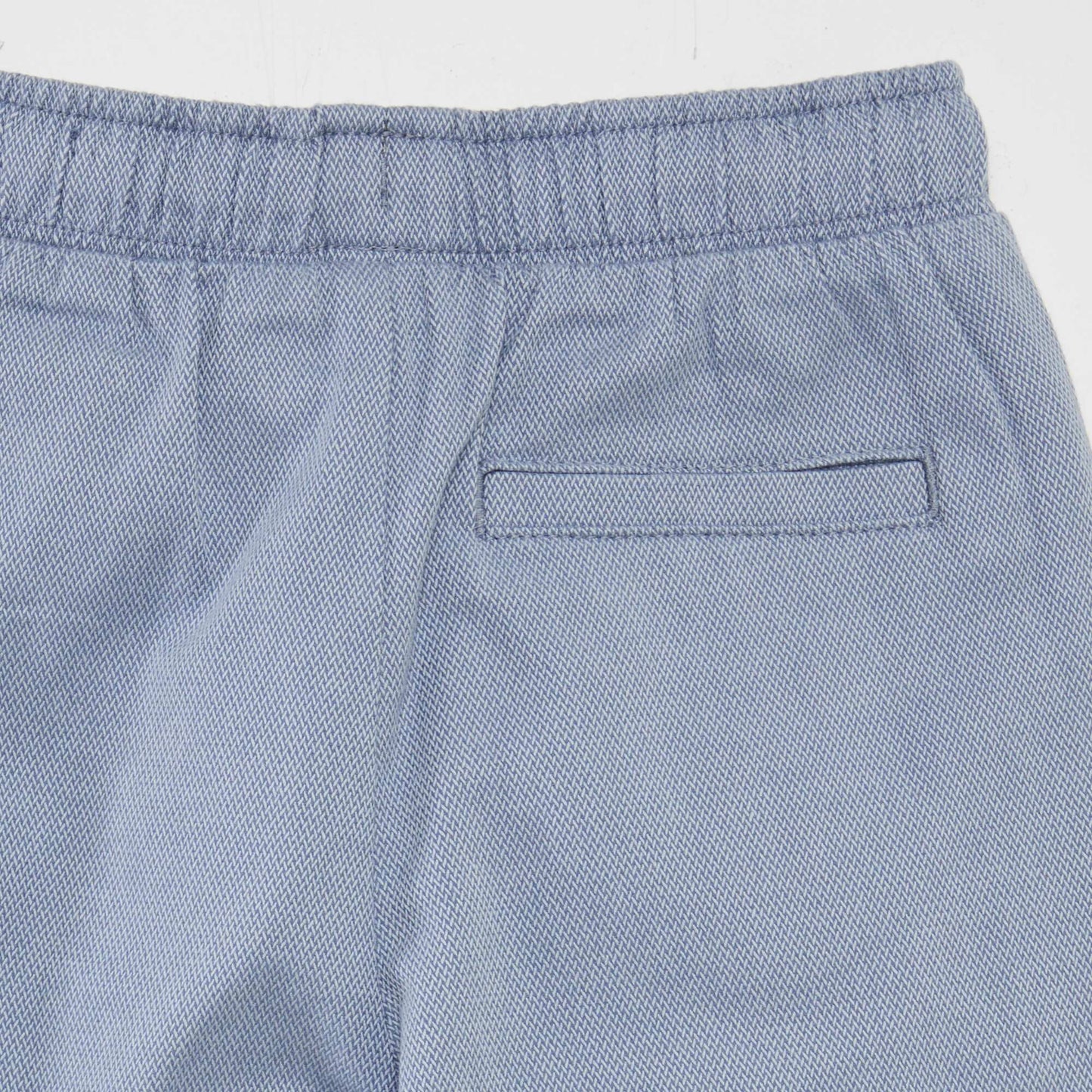 Herringbone trousers with flap pockets BLUE