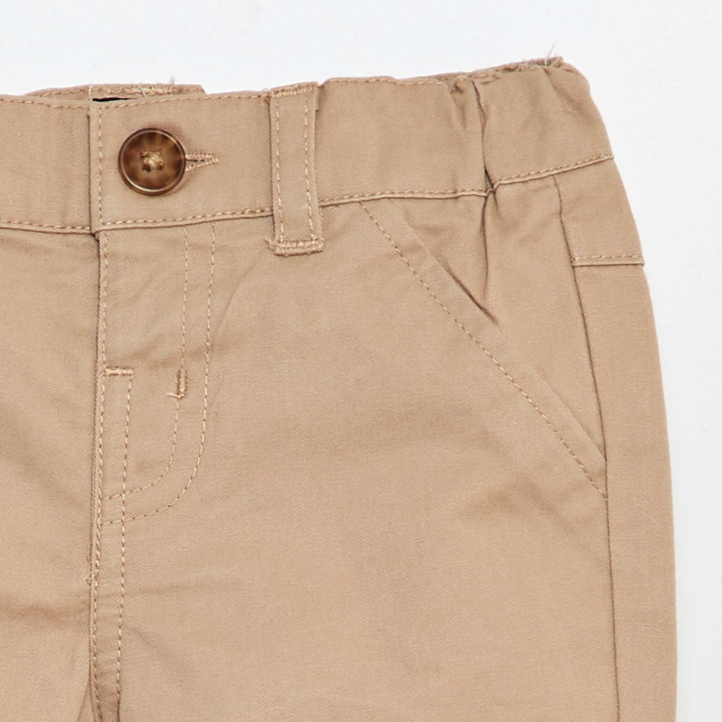 Polo-style T-shirt + twill shorts 2-piece set - 2-piece set WHITE