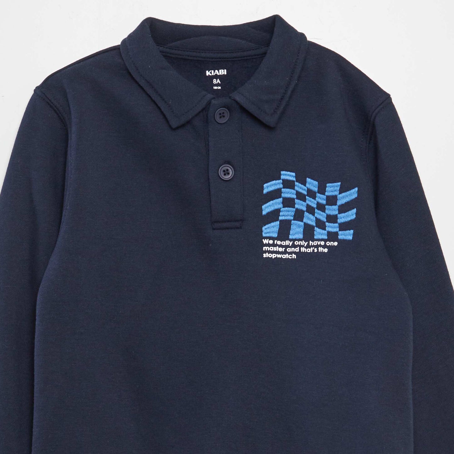Polo collar sweatshirt BLUE