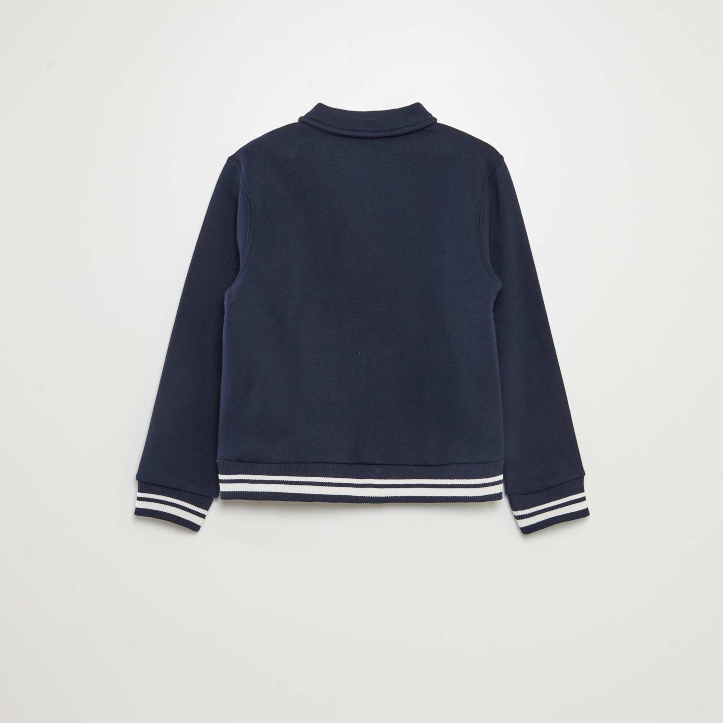 Polo collar sweatshirt BLUE