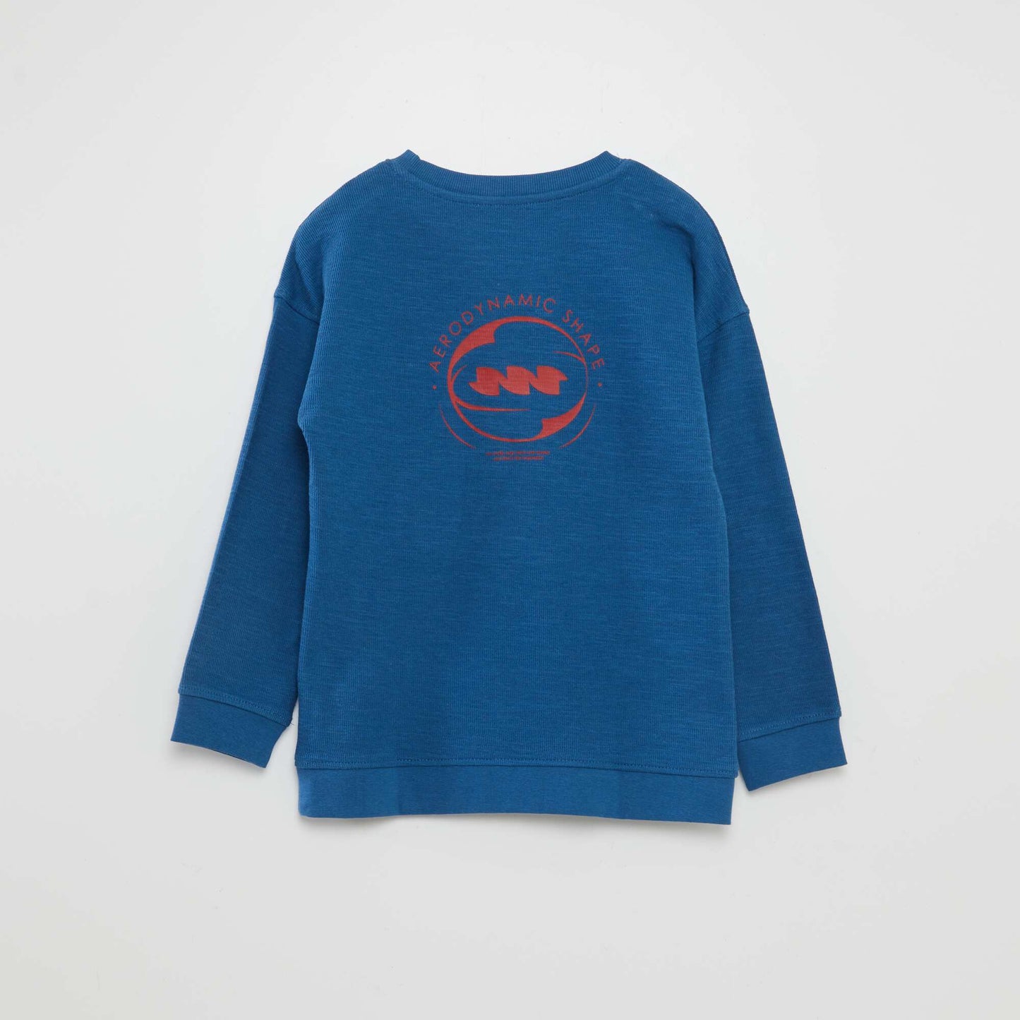 Sweater-style T-shirt BLUE