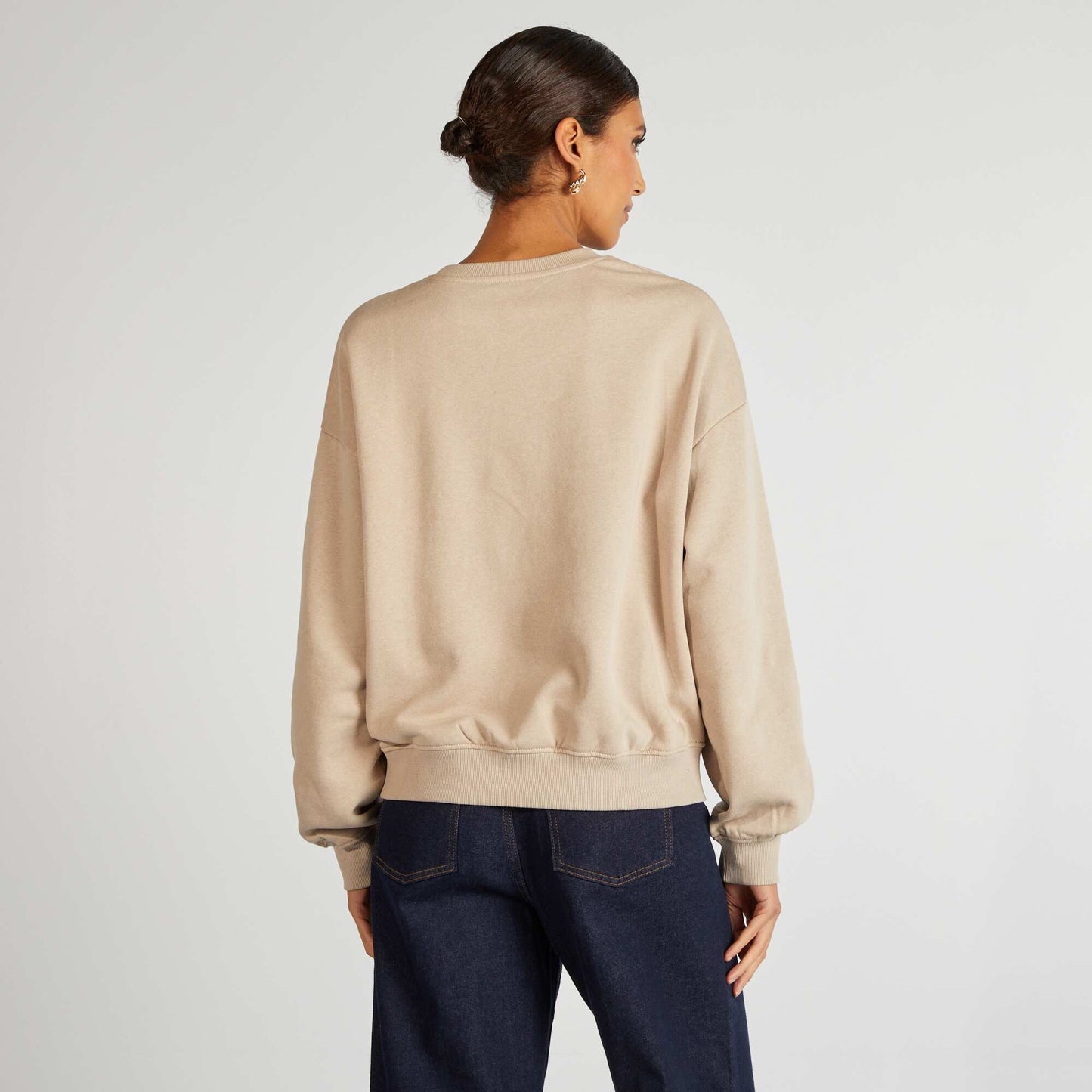 Plain sweatshirt BEIGE