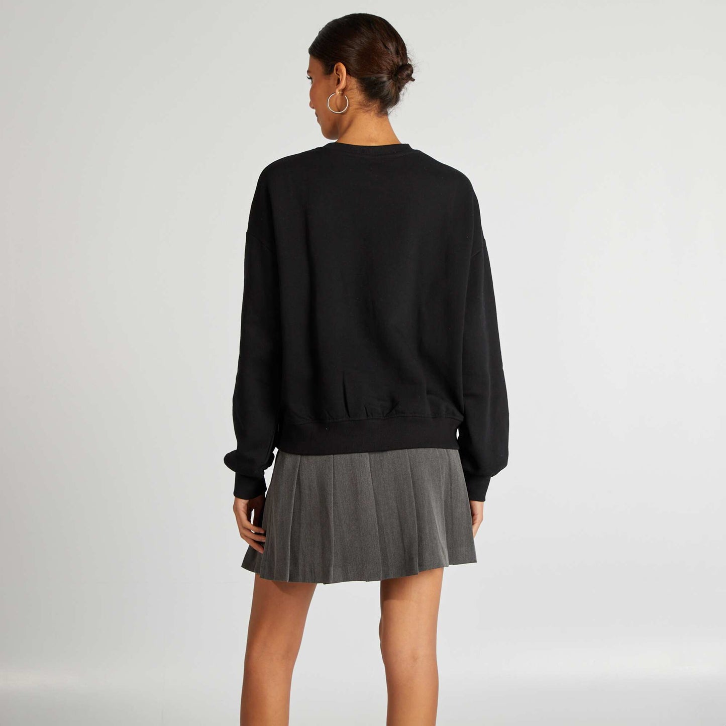 Plain sweatshirt BLACK