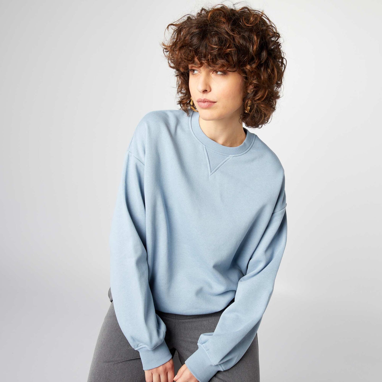 Plain sweatshirt BLUE