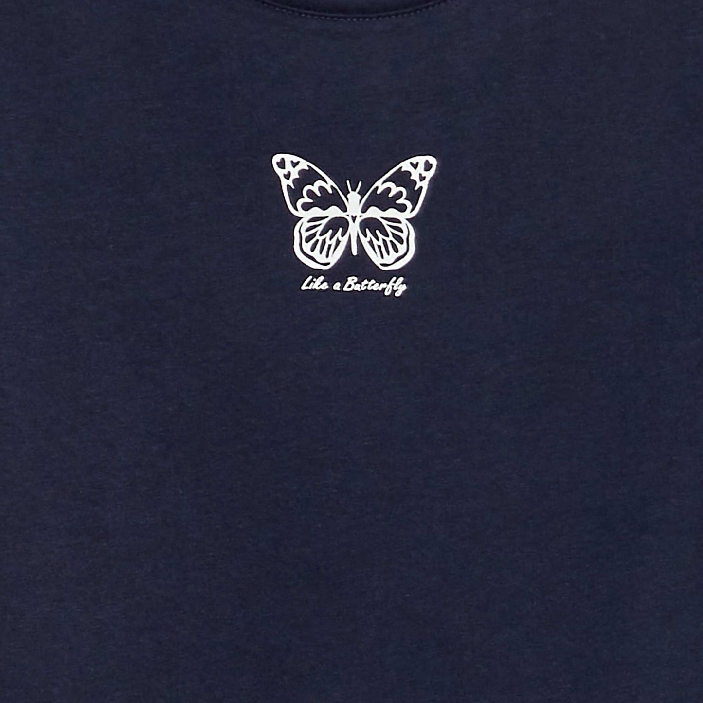 تي شيرت جيرسيه مطبوع باللون الأزرق