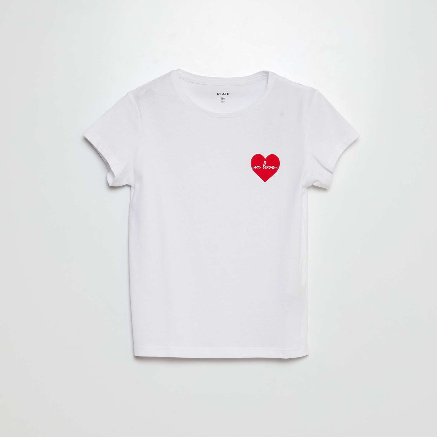 تي شيرت جيرسيه محبوك مطبوع باللون الأبيض