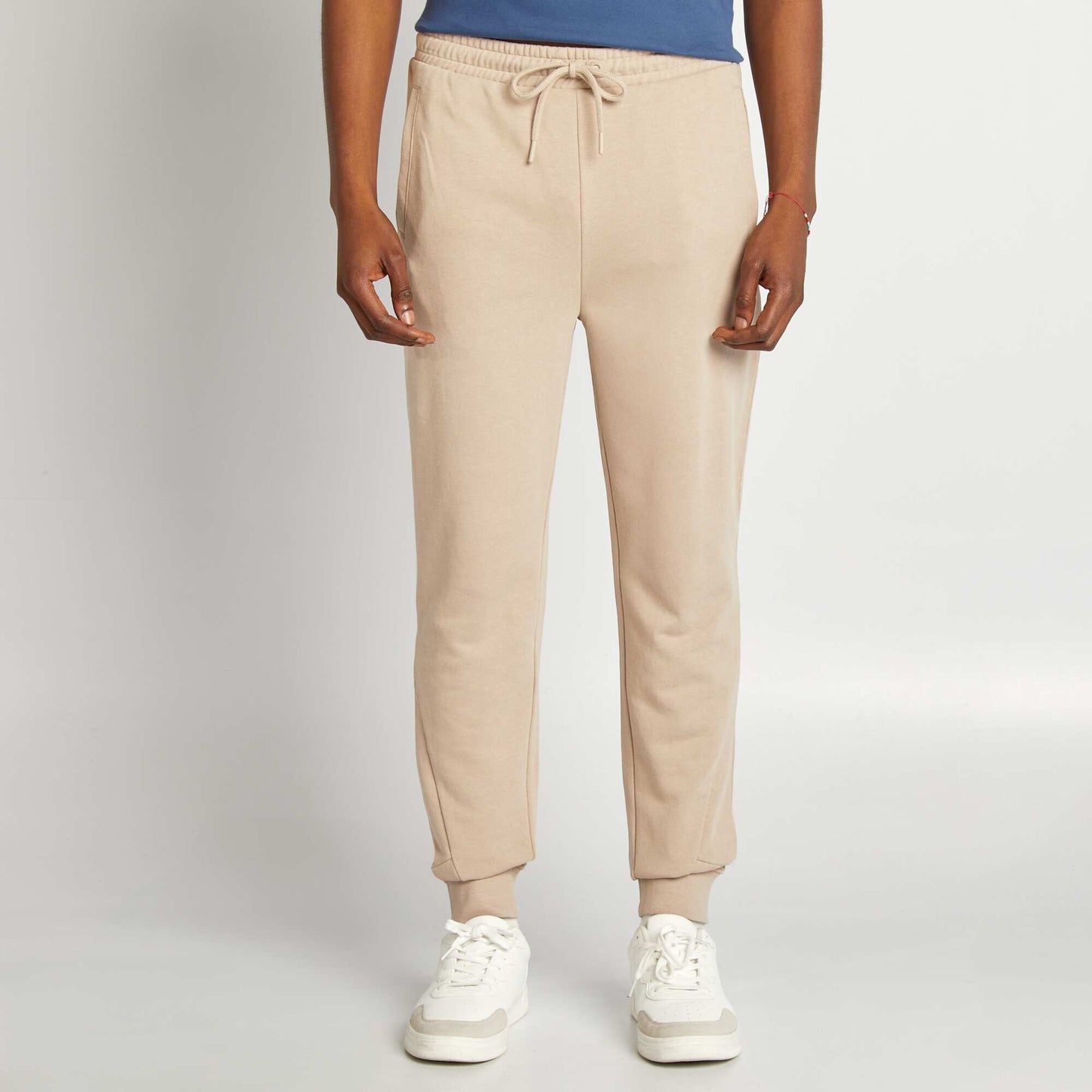 Sweatshirt fabric joggers BEIGE