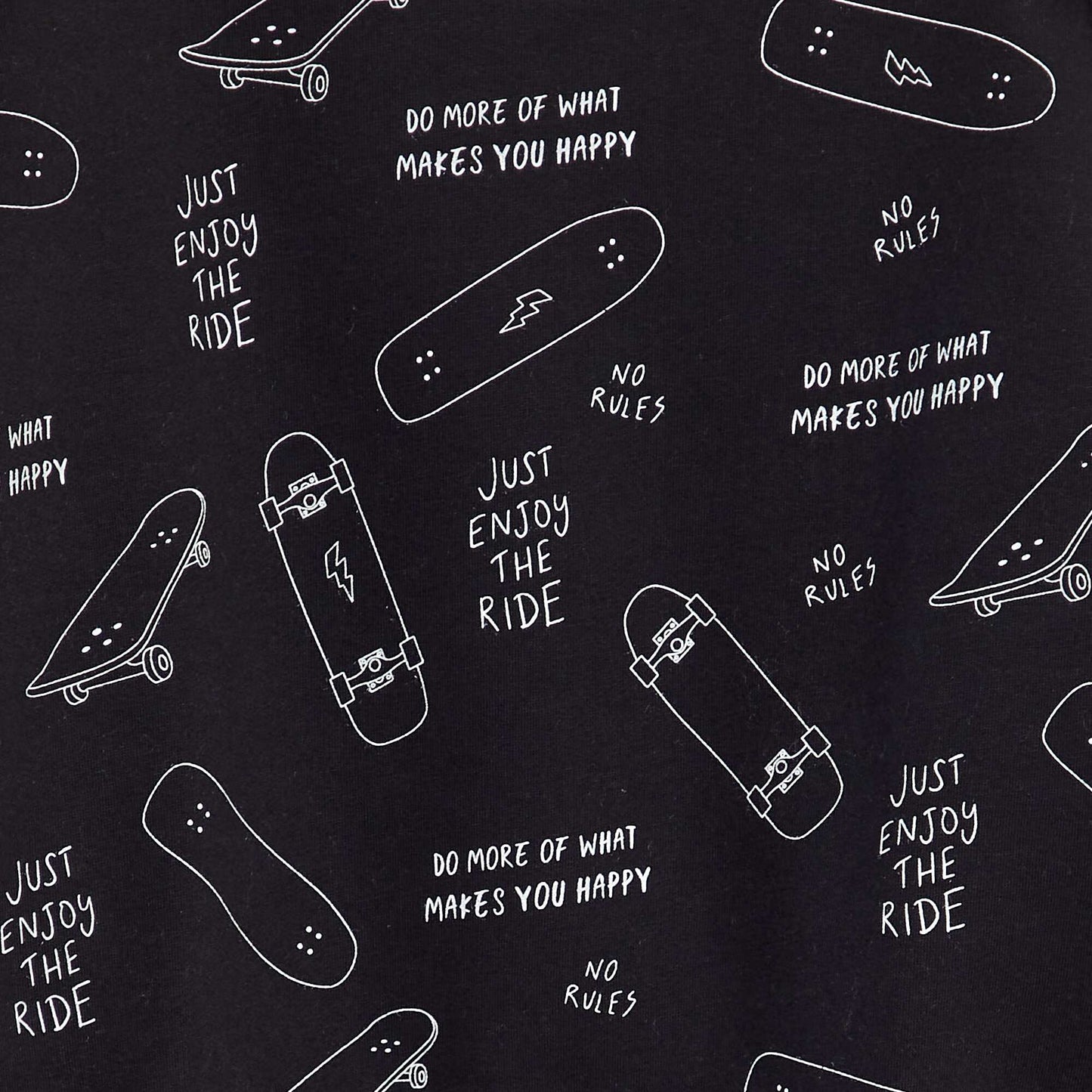 'Skater' printed sweatshirt fabric sweater BLACK