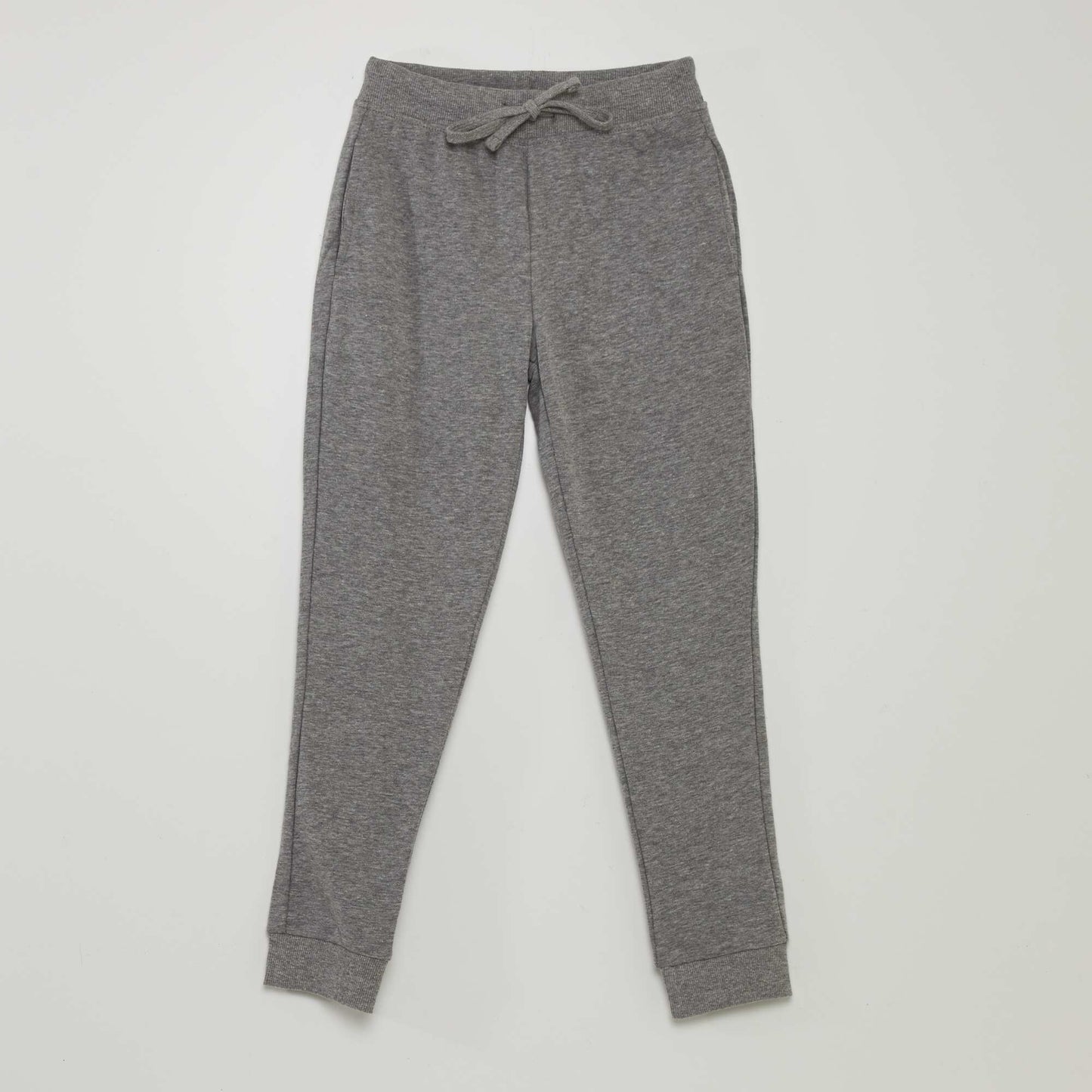 Plain sweatshirt fabric trousers GREY