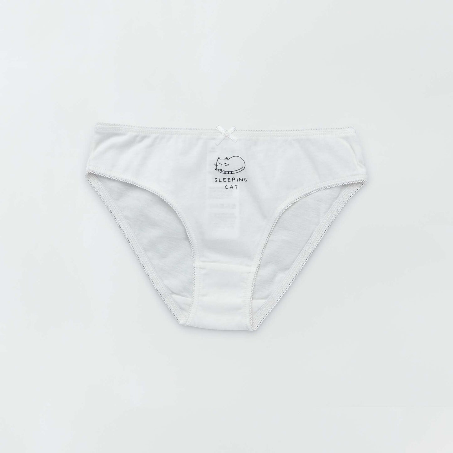 Jersey briefs with pretty bow - Pack of 4 GREY