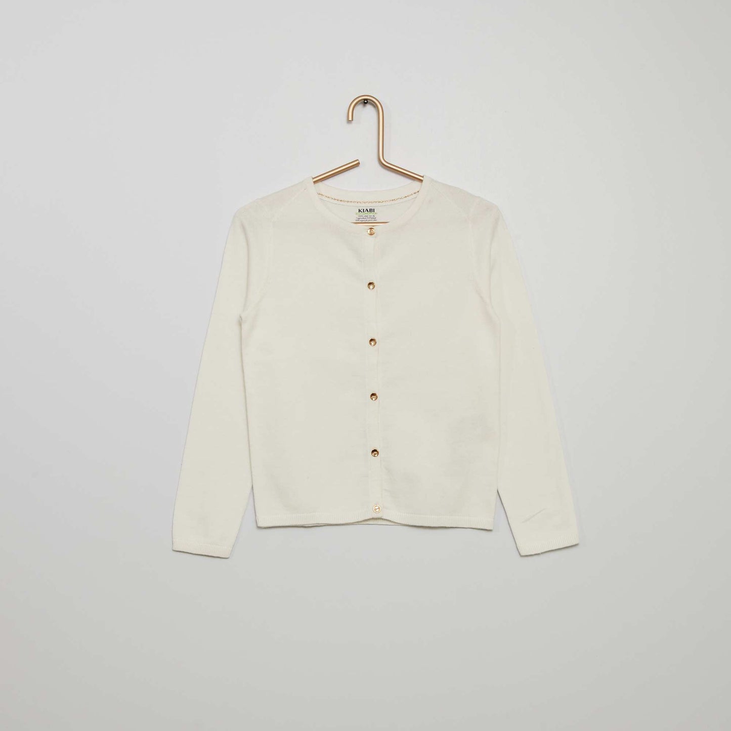 Fine knit cardigan White