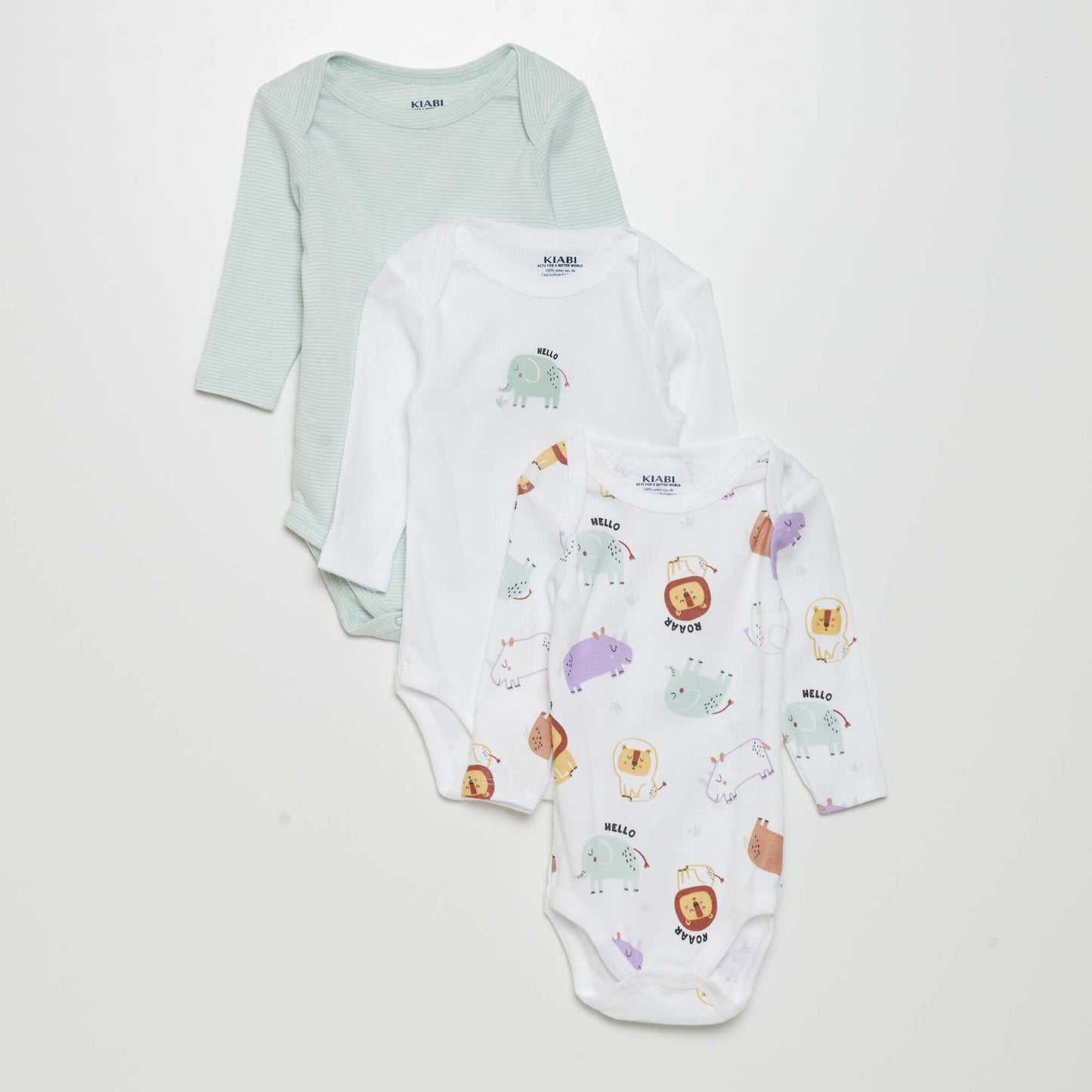 Pack of 3 long-sleeved bodies MIXED NEWS