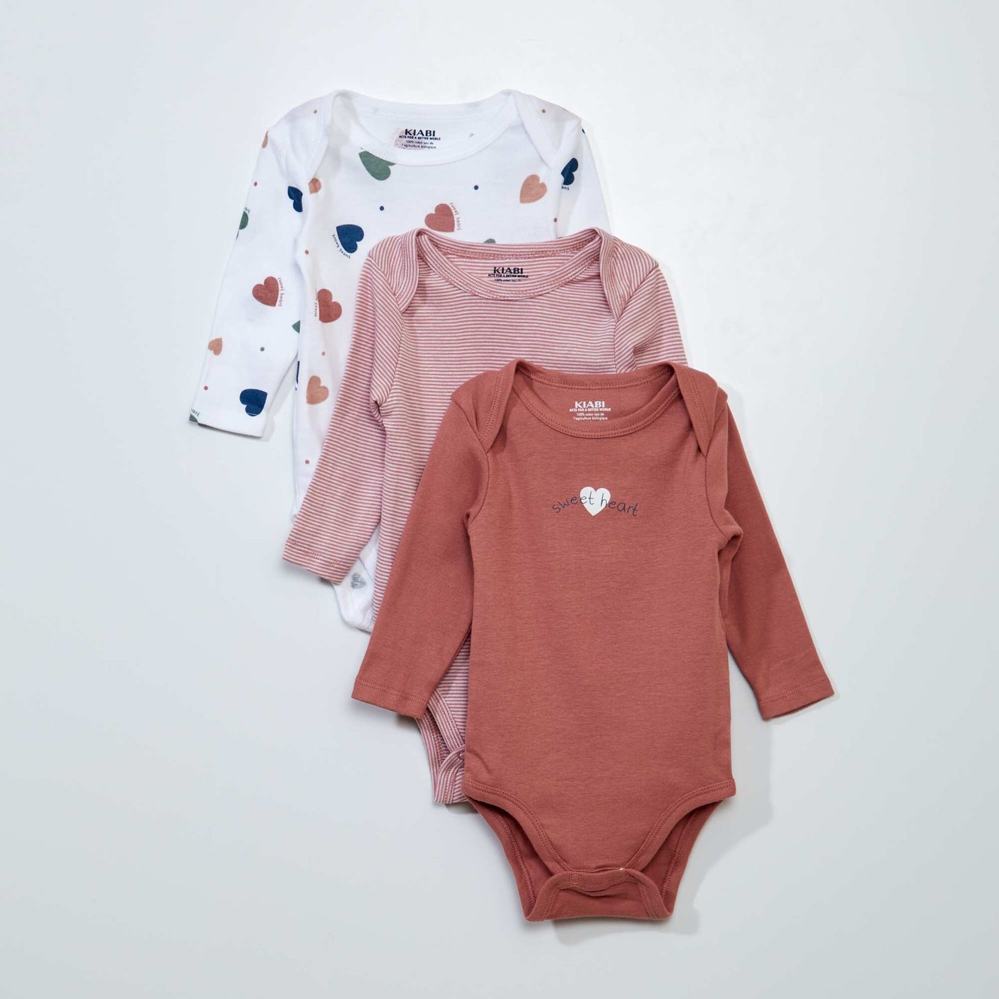 Pack of 3 long-sleeved bodies GIRL NEWS