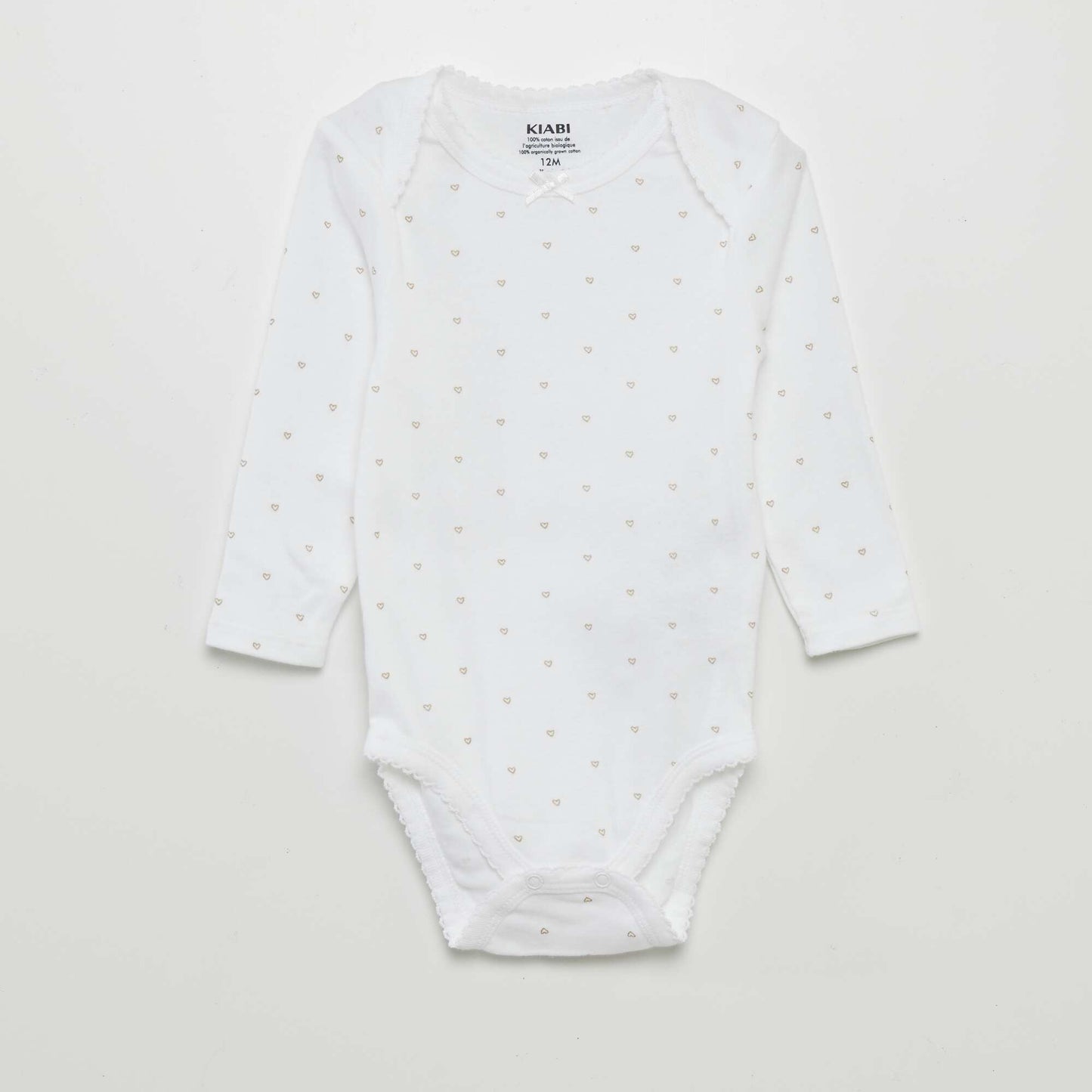 Pack of 3 long-sleeved bodies WHITE