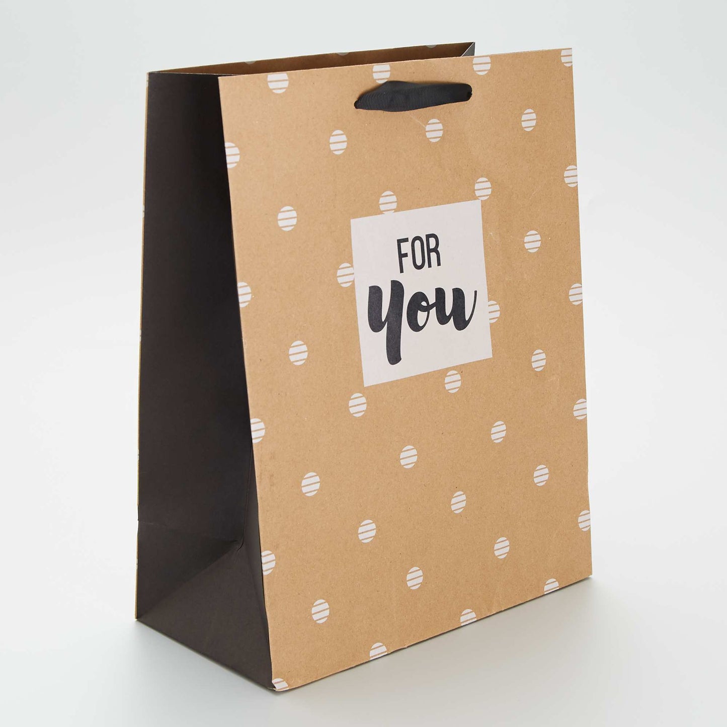 حقيبة هدايا "For You" باللون البني