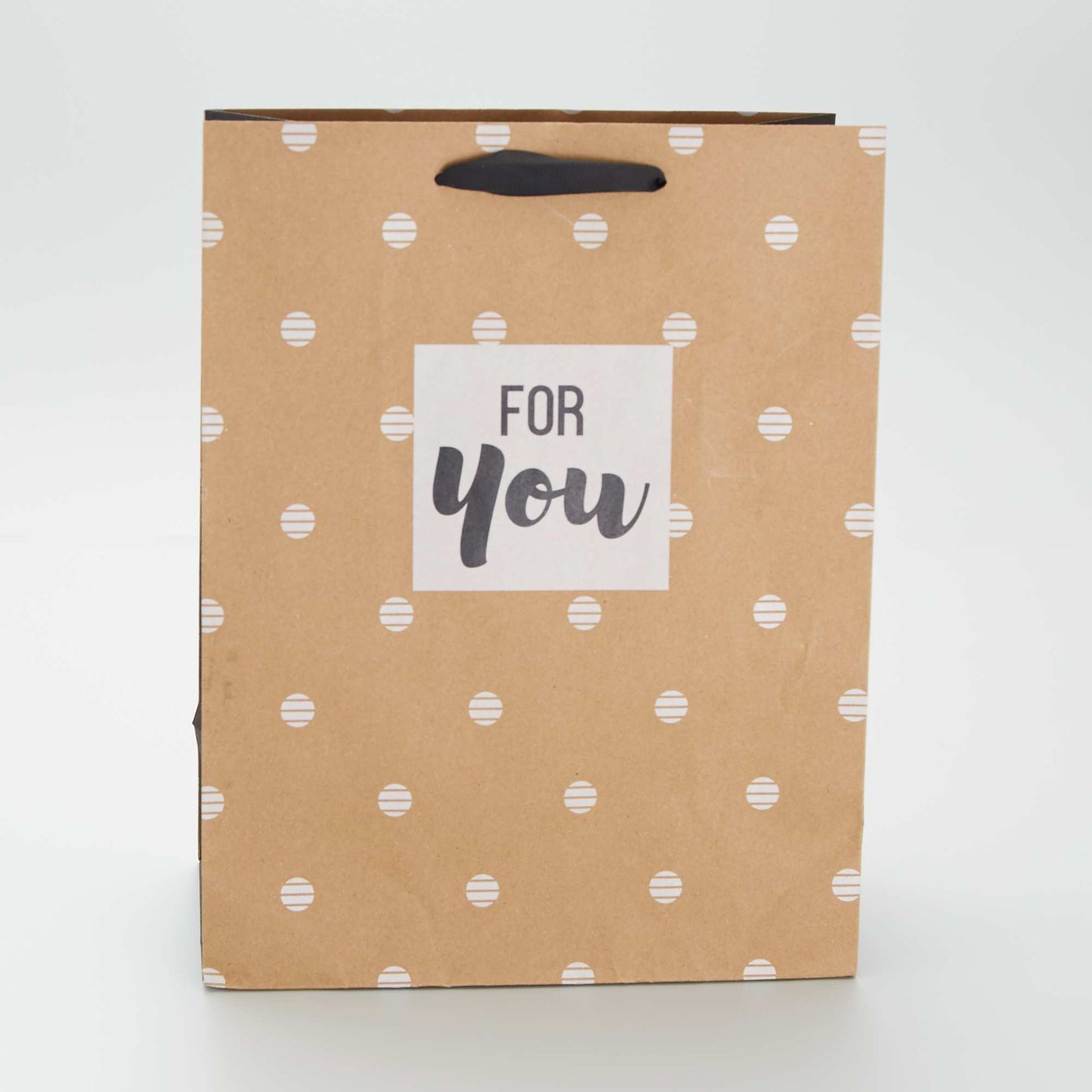 حقيبة هدايا "For You" باللون البني