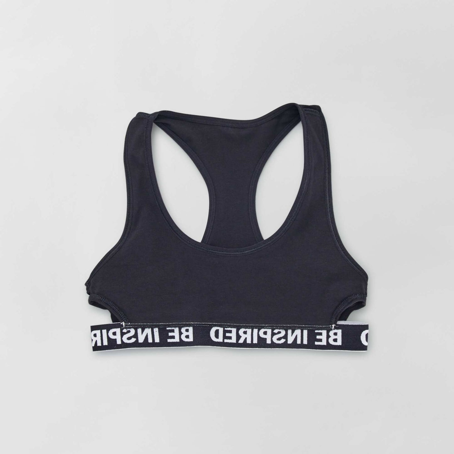 Racerback sports bralette - Pack of two black