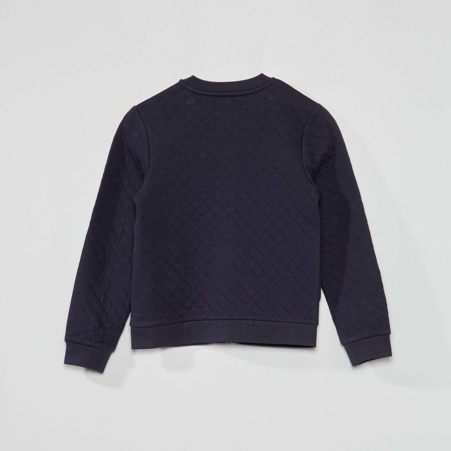 Zip-up jersey sweatshirt blue