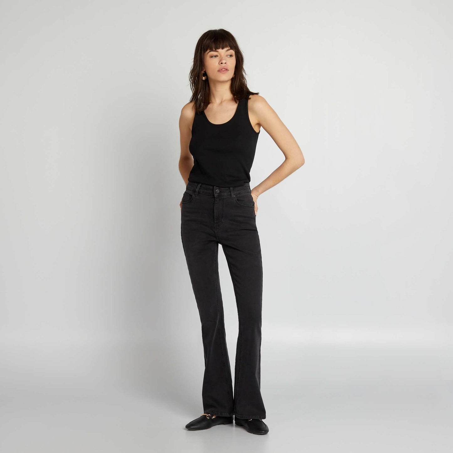 Flared jeans - L30 BLACK
