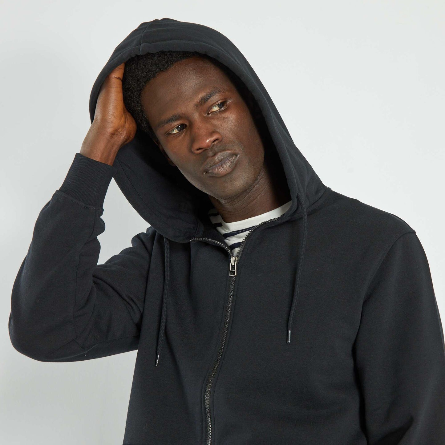 Zip-up hoodie Black