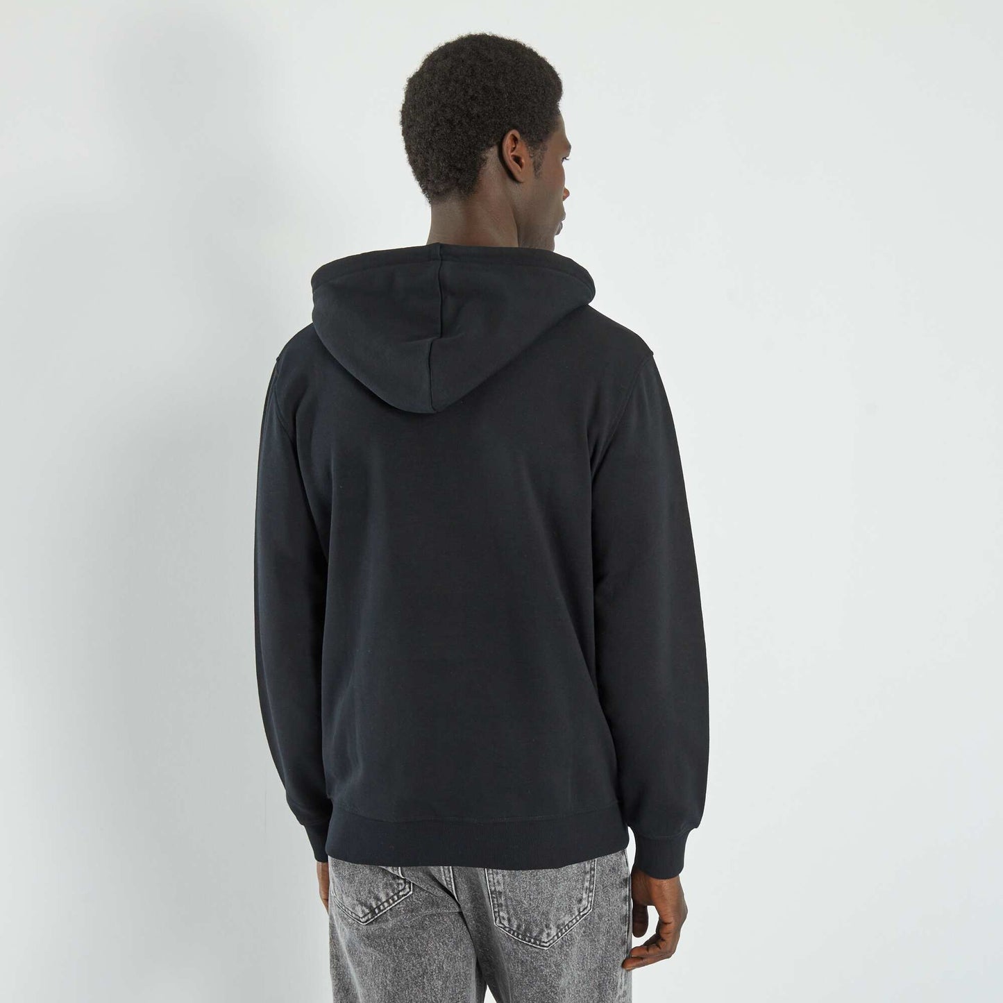 Zip-up hoodie Black