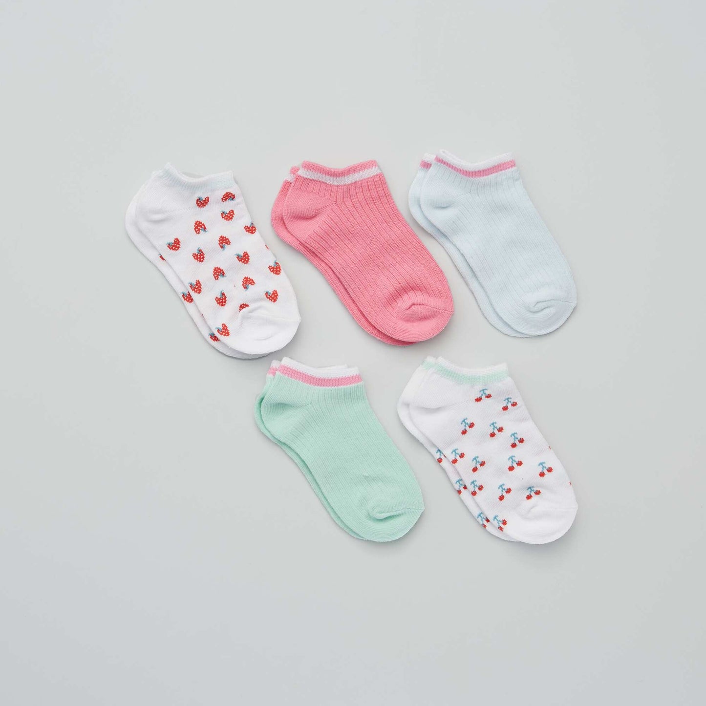 Pack of 5 pairs of socks PINK