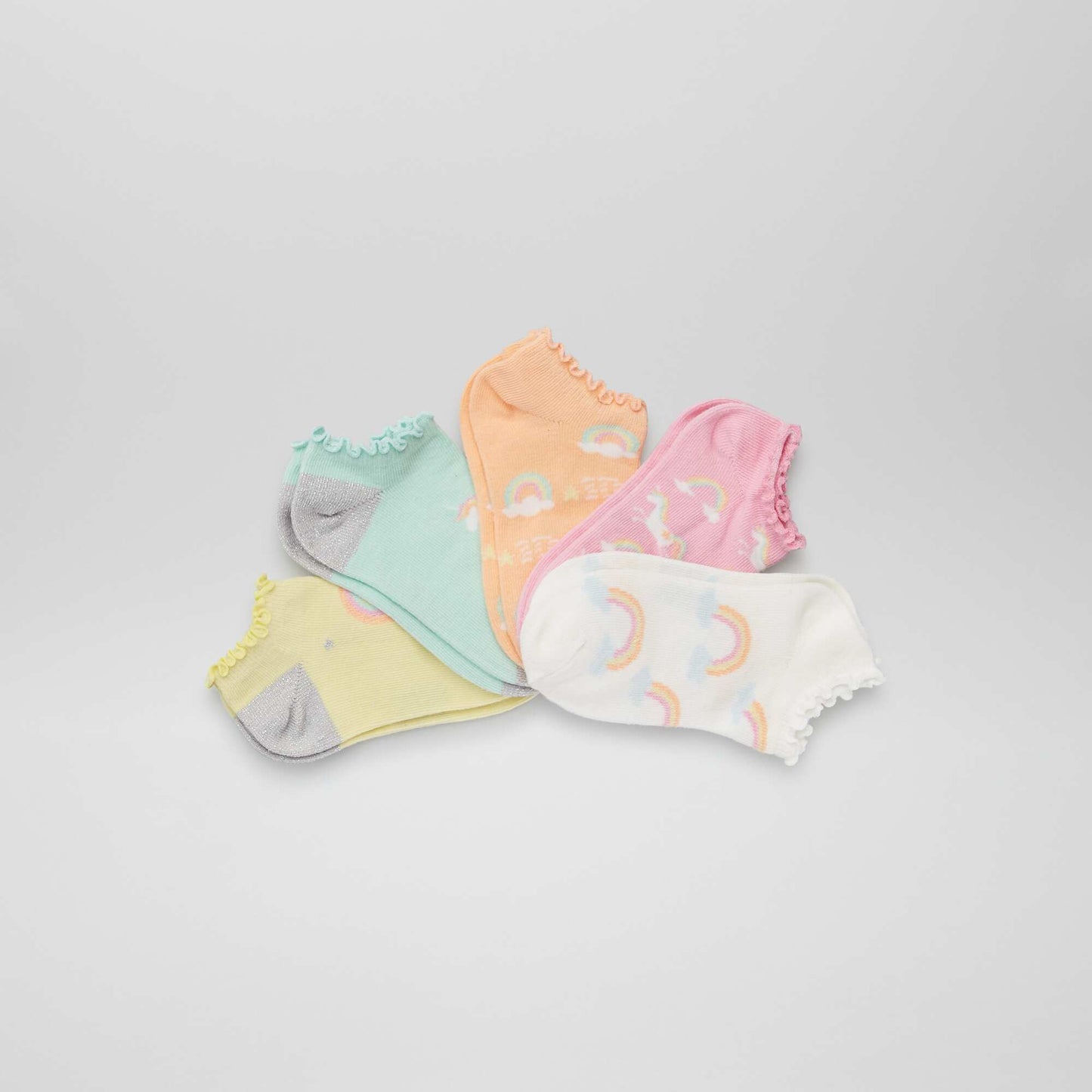 Pack of 5 pairs of socks PINK