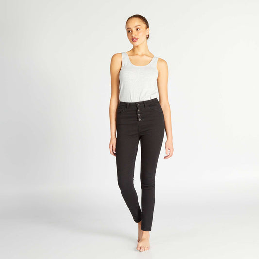 High-rise skinny jeans BLACK