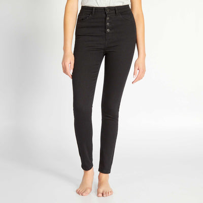 High-rise skinny jeans BLACK