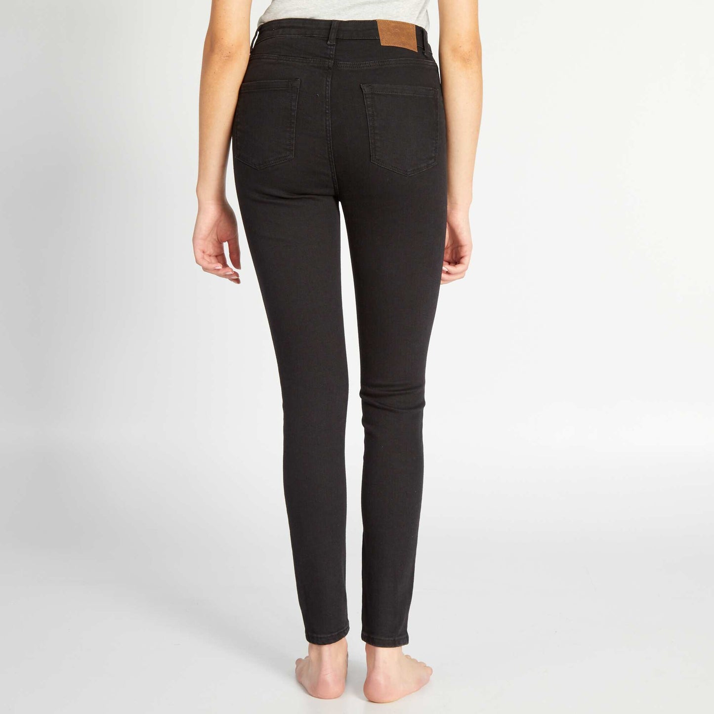 High-rise skinny jeans BLACK