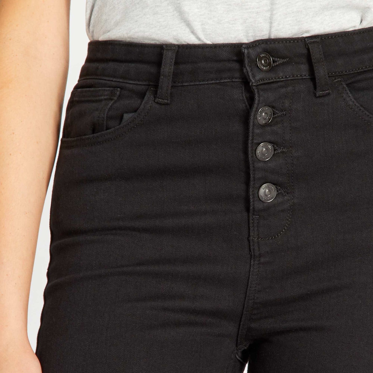 High-rise skinny jeans BLACK