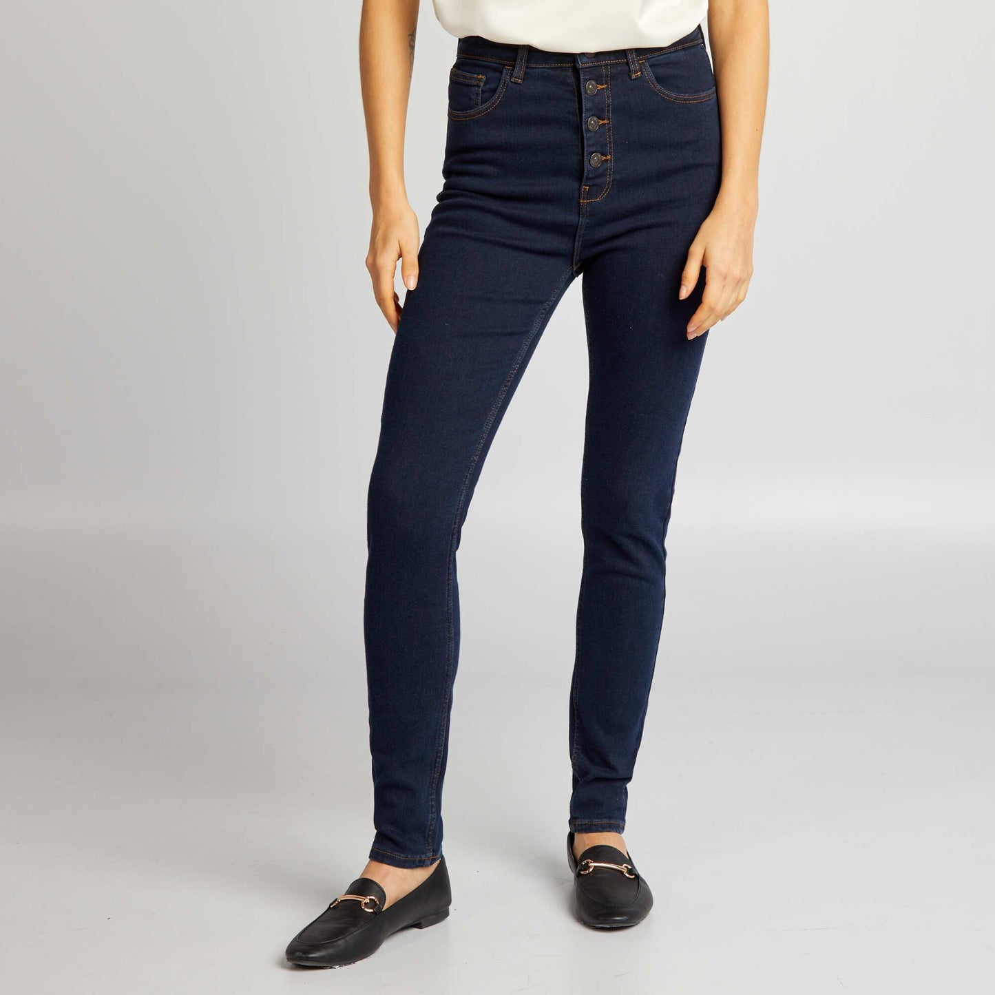 High-rise skinny jeans BLUE