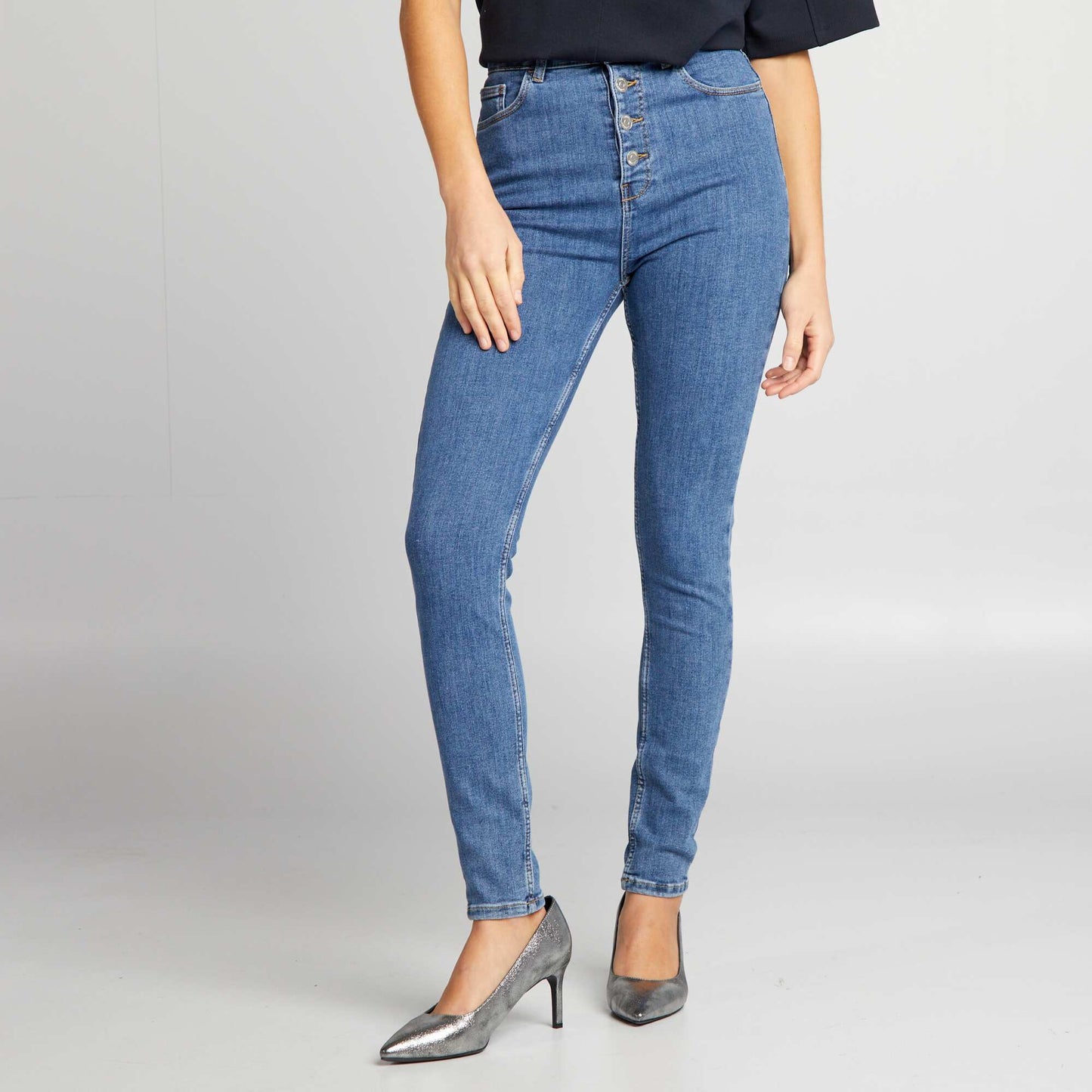 High-rise skinny jeans BLUE