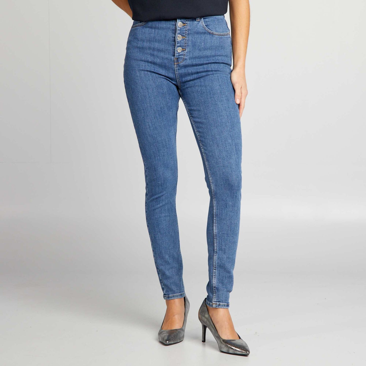 High-rise skinny jeans BLUE