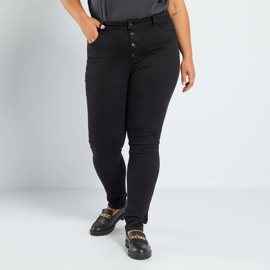 Skinny stretch trousers - 5 pockets - L30 BLACK