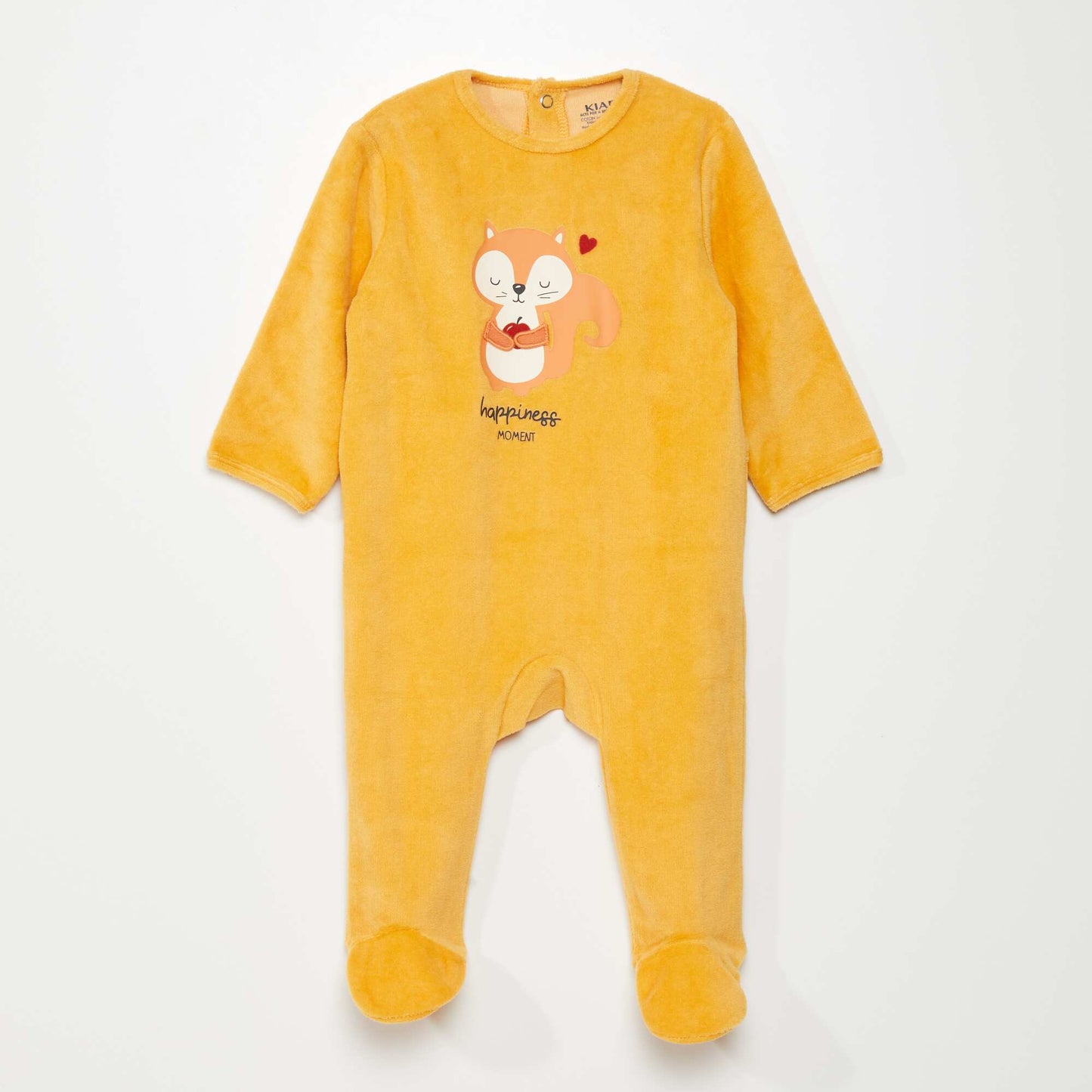 Velour sleepsuit YELLOW