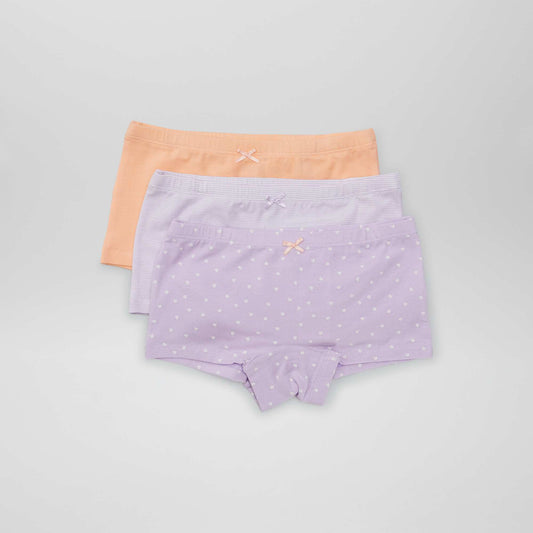 Pack of 3 pairs of boy shorts PARMA_24