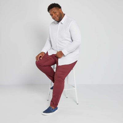 Long-sleeved regular-fit shirt WHITE