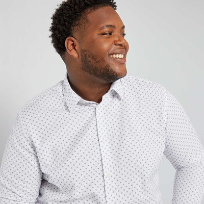 Long-sleeved regular-fit shirt WHITE