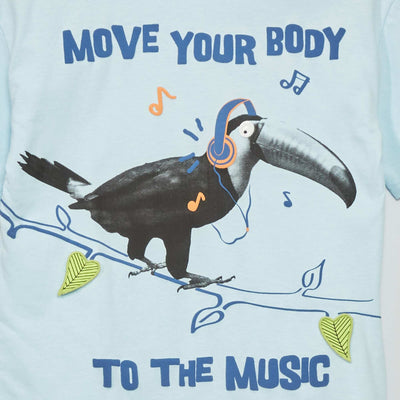 تي شيرت جيرسي مرح باللون الأزرق