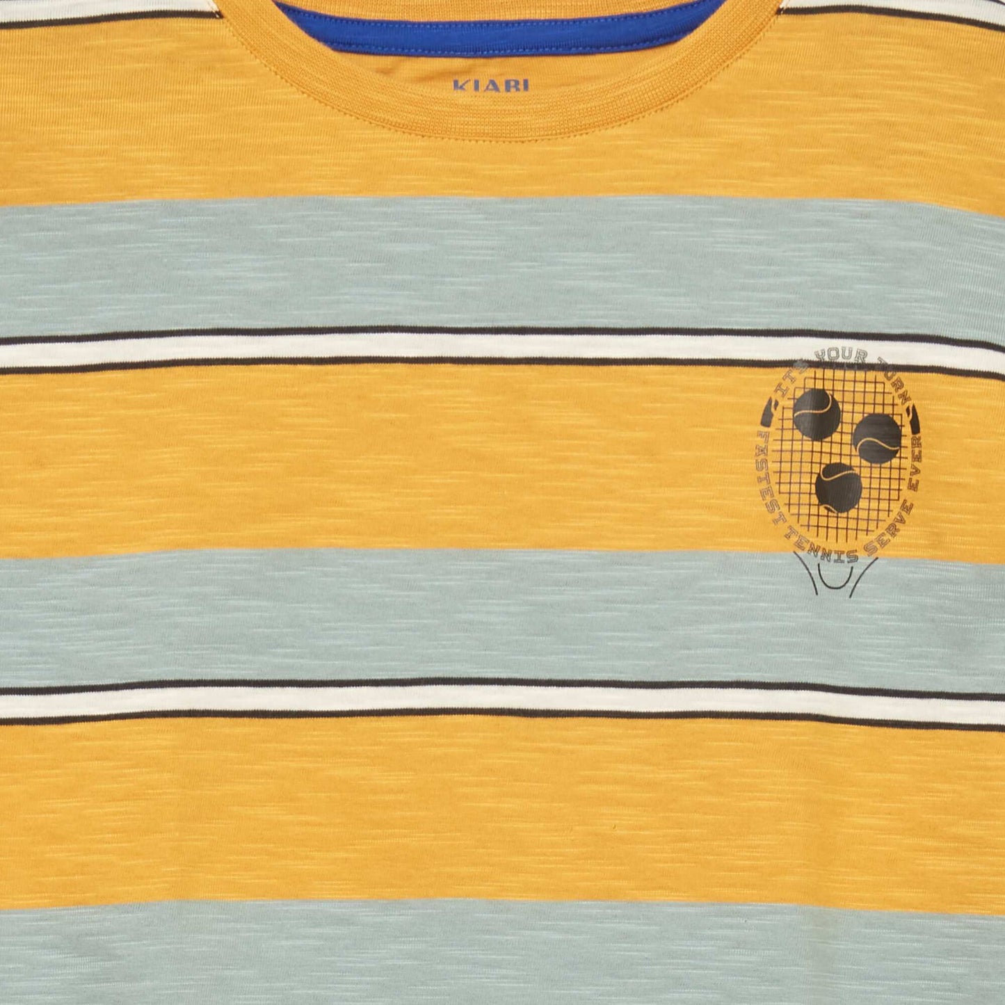 Short-sleeved striped T-shirt YELLOW