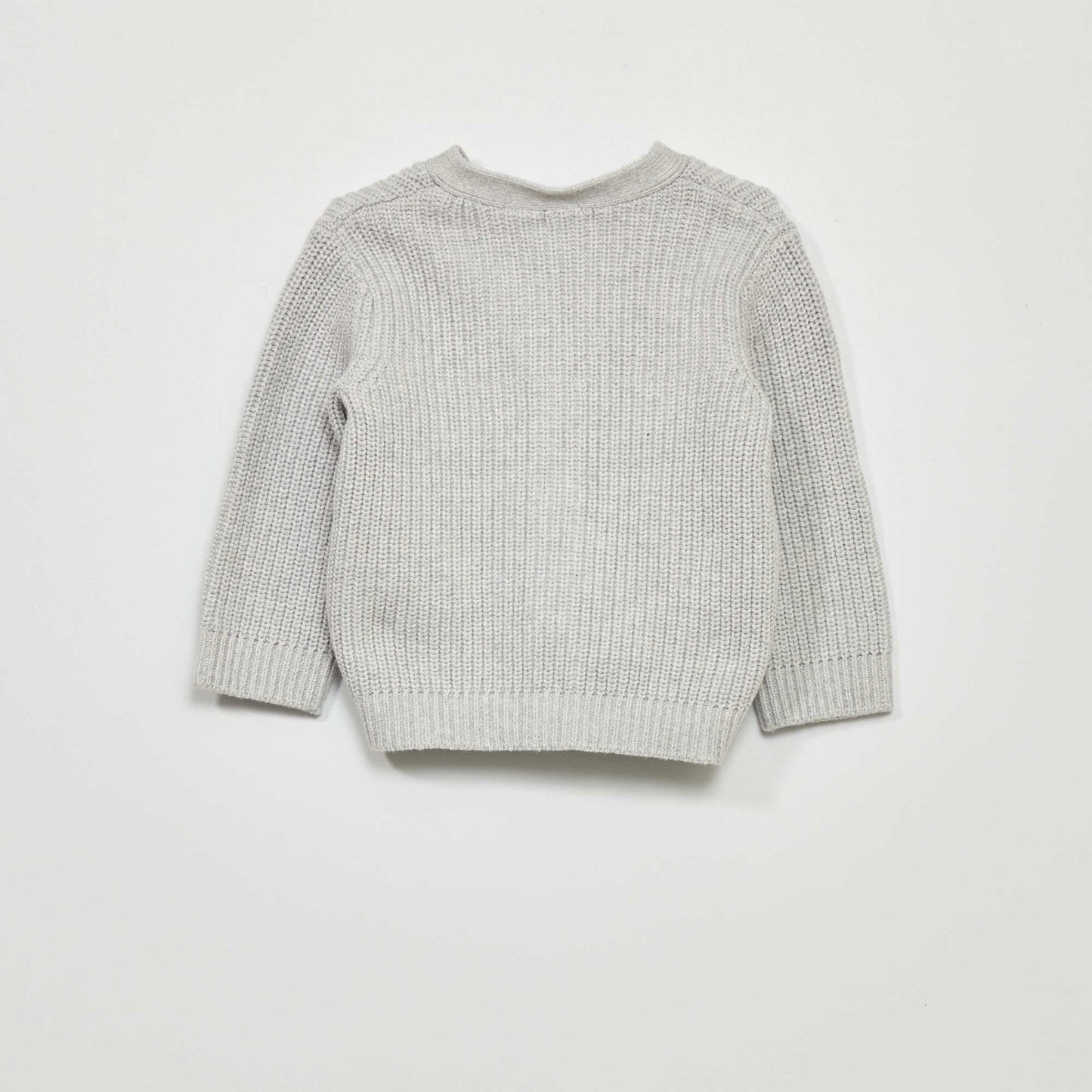 Fisherman's rib knit cardigan VL_GREY