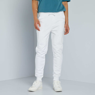 Sweatshirt fabric joggers White